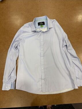 Tom Baine slim fit pale blue, light weight dress shirt, spread collar, men’s XL